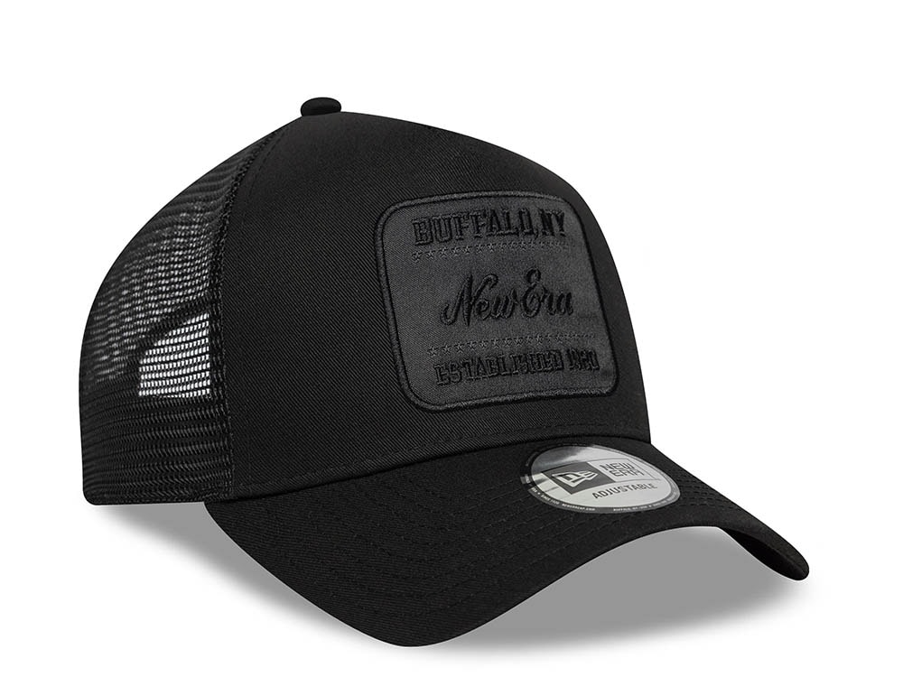 New Era Patch Black 9Forty A Frame Trucker Snapback Cap