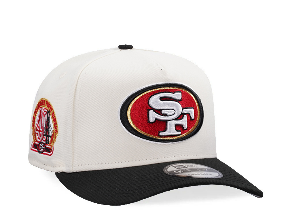 New Era San Francisco 49ers 40th Anniversary Chrome Two Tone Edition 9Fifty A Frame Snapback Cap