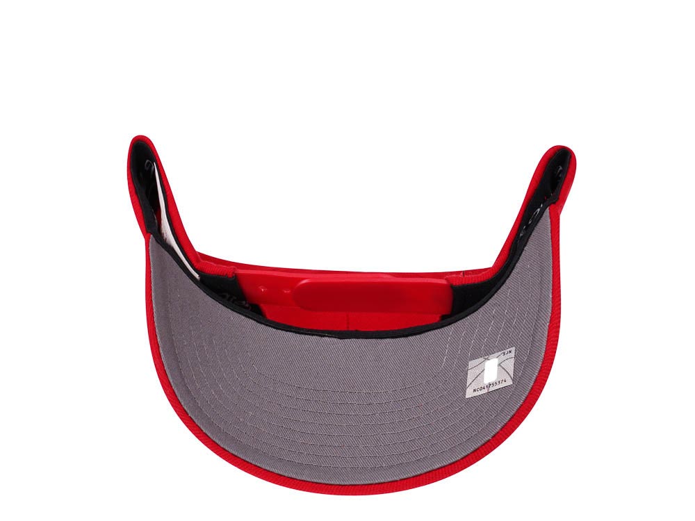 Mitchell & Ness Houston Rockets Team Ground Red Line Solid Flex Snapback Cap