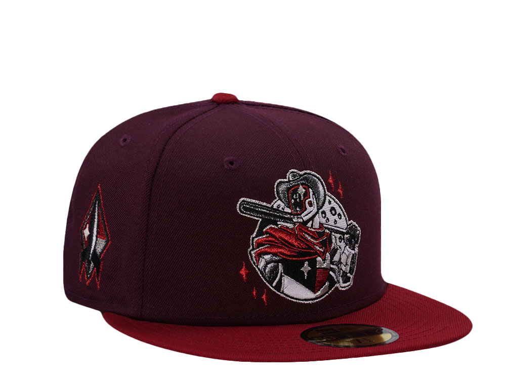 New Era Sugarland Space Cowboys Maroon Two Tone Edition 59Fifty Fitted Cap