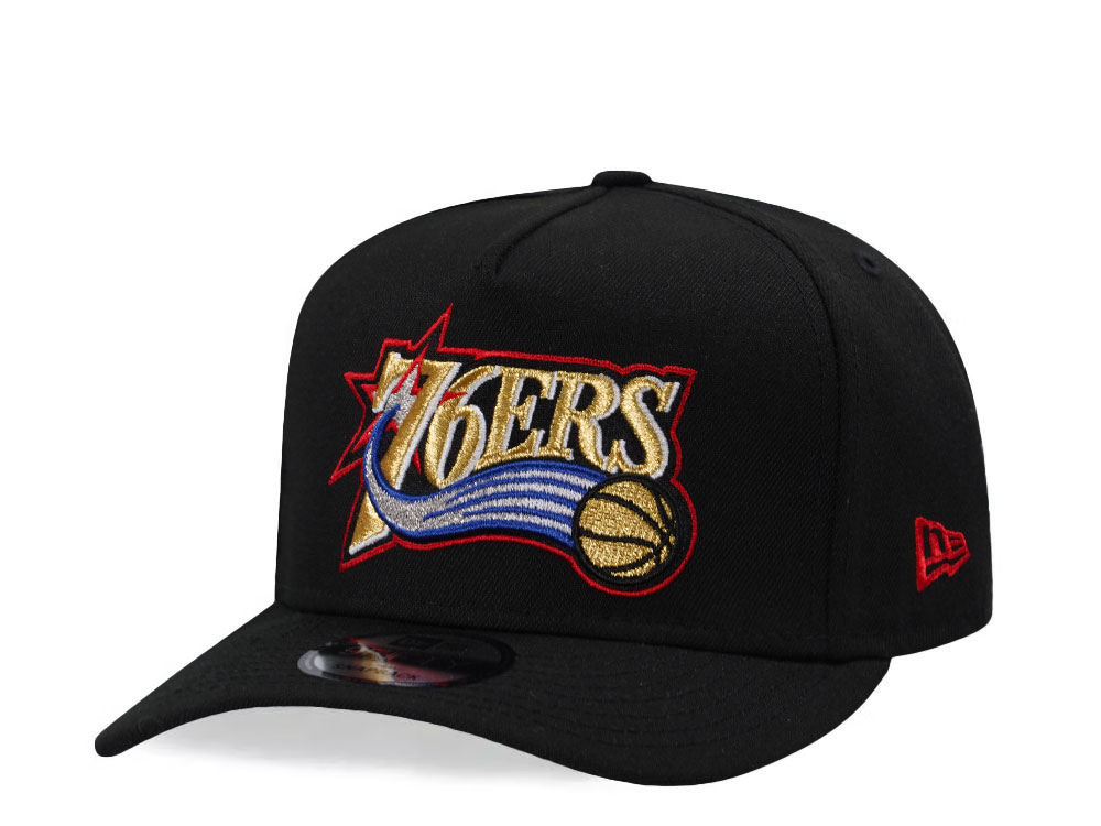 New Era Philadelphia 76ers Black Classic Edition 9Fifty A Frame Snapback Cap