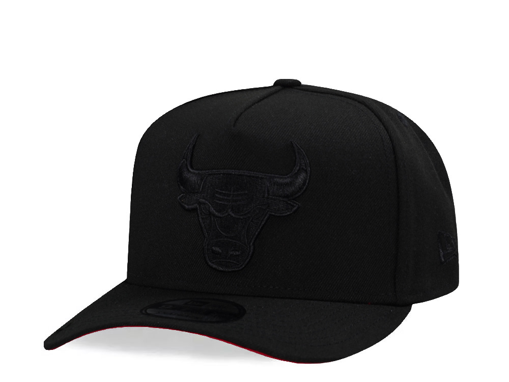 New Era Chicago Bulls All Black 9Fifty A Frame Snapback Cap