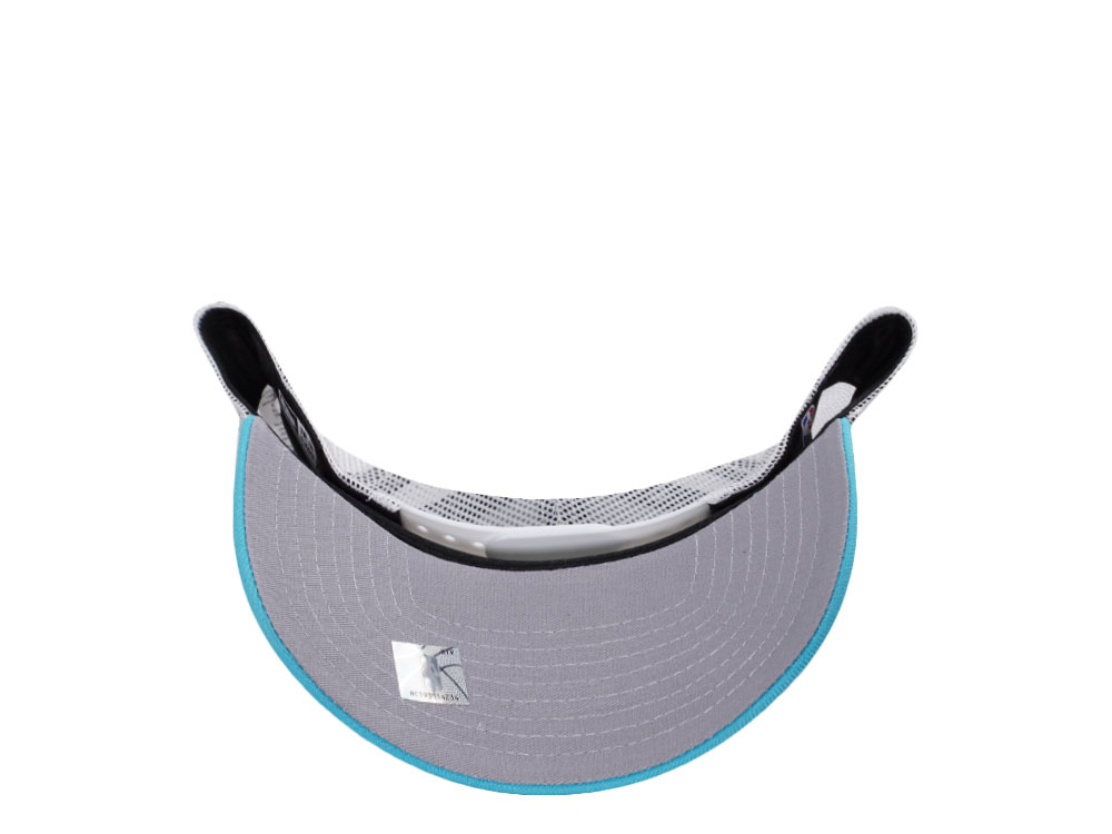 New Era Miami Heat Teal Summer Trucker Edition 9Forty A Frame Snapback Cap