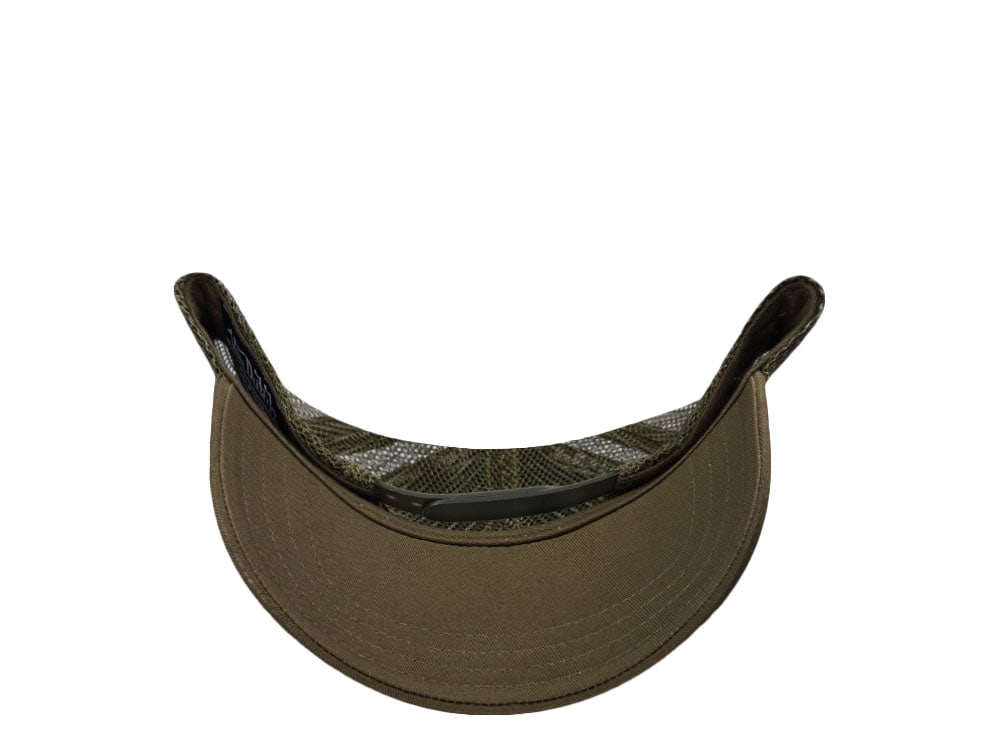 Von Dutch Script Olive Trucker Snapback Cap
