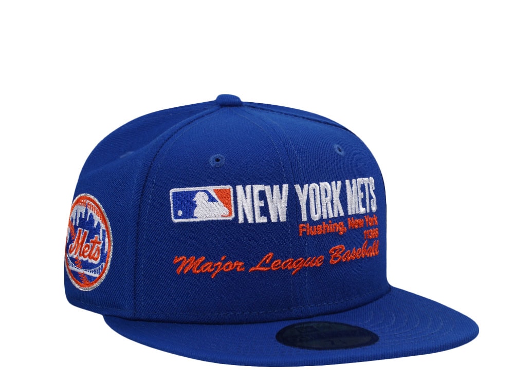 New Era New York Mets Amazin Mets Blue Throwback Edition 59Fifty Fitted Cap