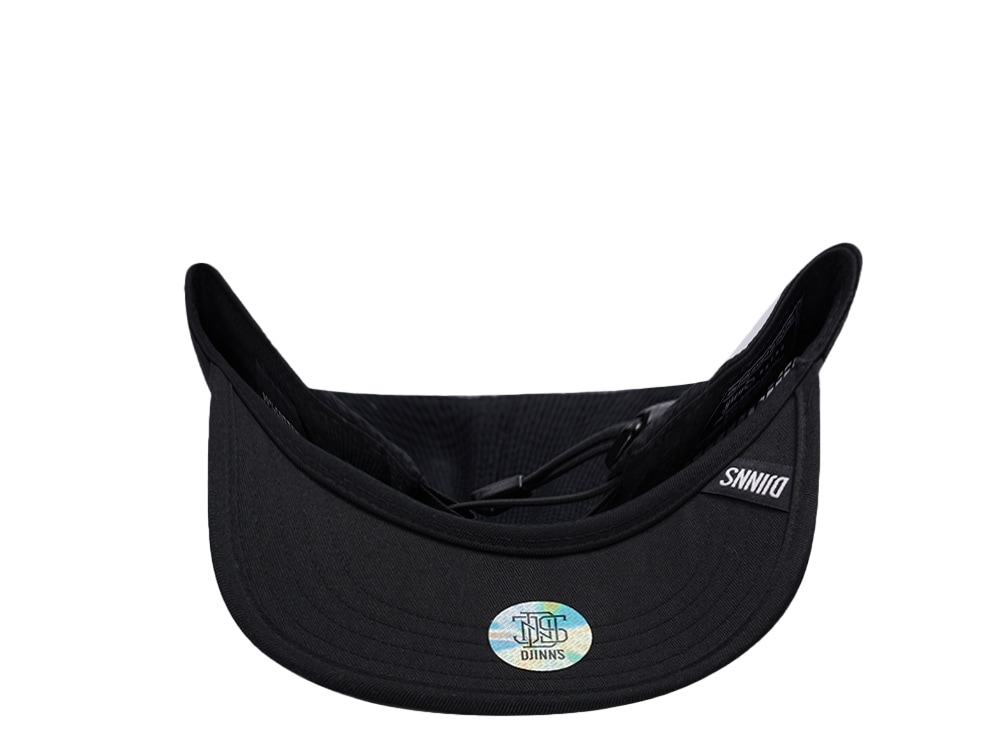 Djinns 5 Panel Black Waffle Mountain Drawcord Strapback Cap