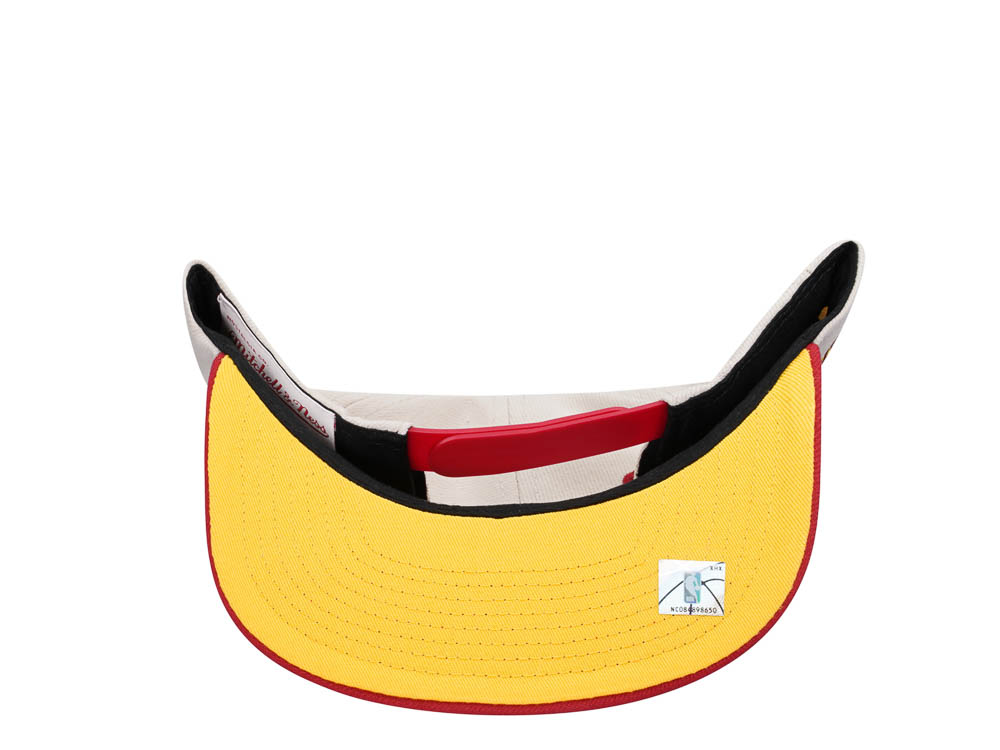 Mitchell & Ness Houston Rockets Sail Off White Two Tone Snapback Cap