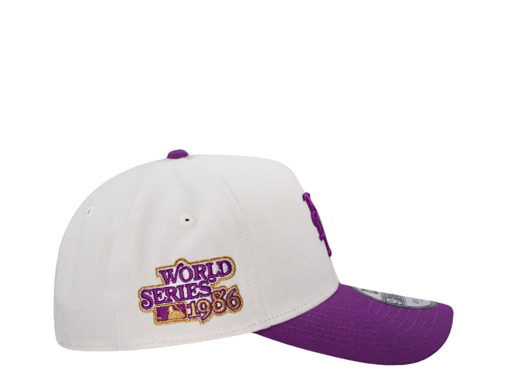 New Era New York Mets World Series 1986 Chrome Two Tone Edition 9Forty A Frame Snapback Cap