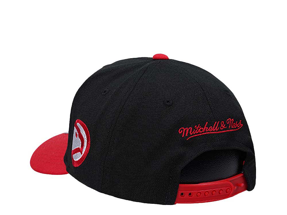 Mitchell & Ness Atlanta Hawks Shredder Stretch Hardwood Classic Red Flex Snapback Cap