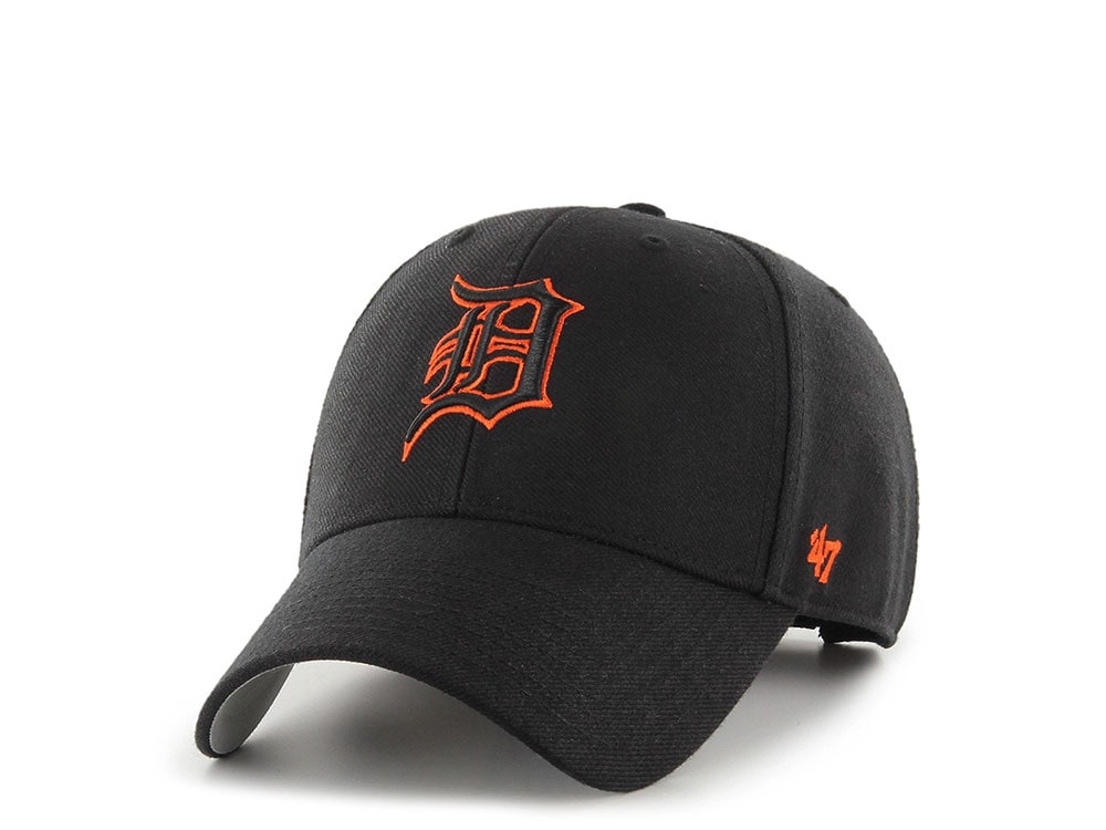 47Brand Detroit Tigers Black and Orange Classic Strapback Cap
