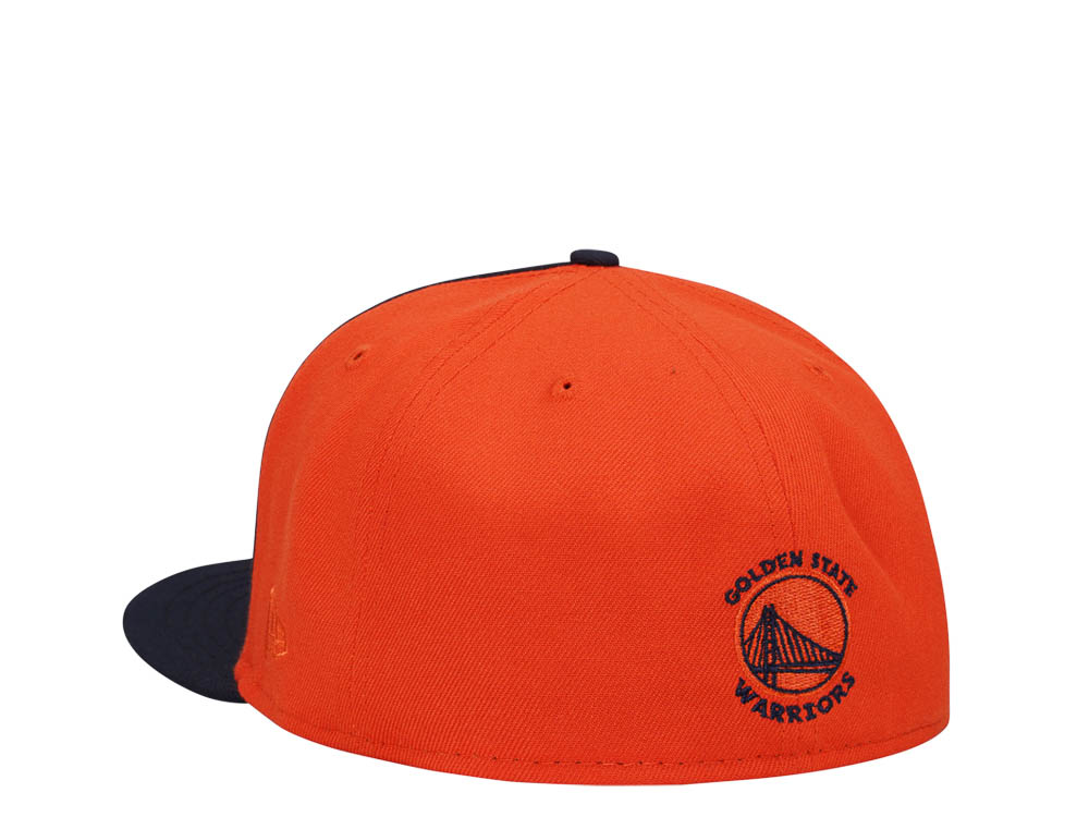 New Era Golden State Warriors Chrome Black Orange Two Tone Edition 59Fifty Fitted Cap
