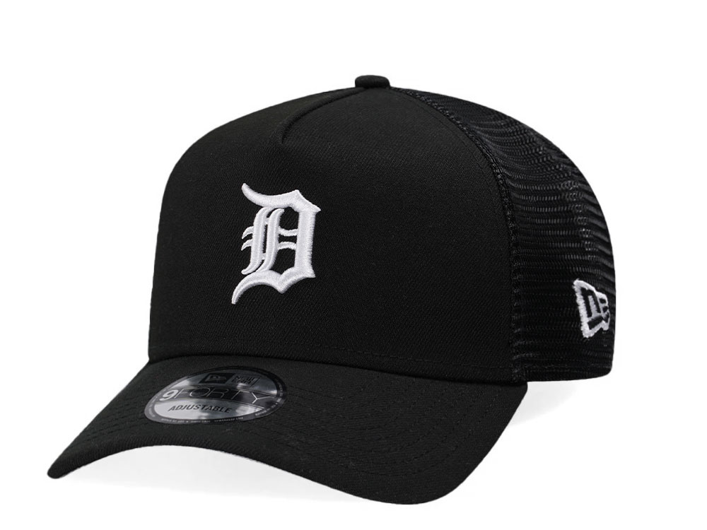 New Era Detroit Tigers Black Trucker Edition 9Forty A Frame Snapback Cap