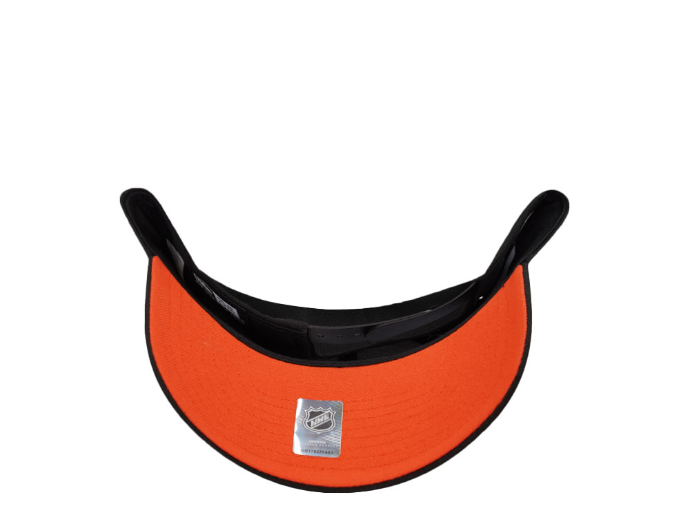 New Era Anaheim Ducks 30th Anniversary Blackout Orange Pop Prime Edition 9Forty A Frame Snapback Cap
