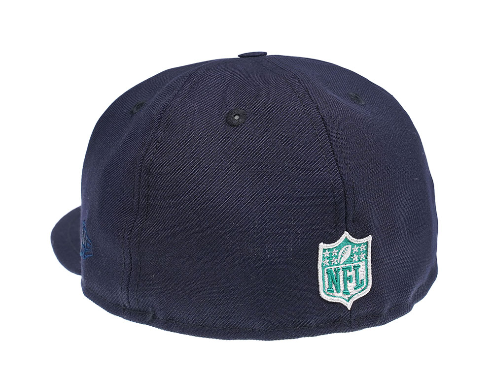 New Era Seattle Seahawks Navy and Green 59Fifty Fitted Cap