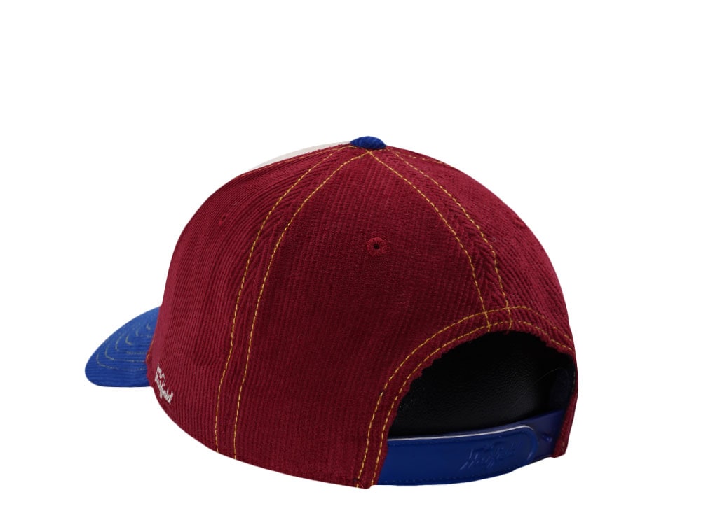 Hatfield American Racer Corduroy White Blue Snapback Cap