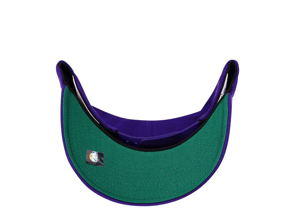 Mitchell & Ness Utah Jazz Team Ground Red Line Solid Flex Purple Snapback Cap