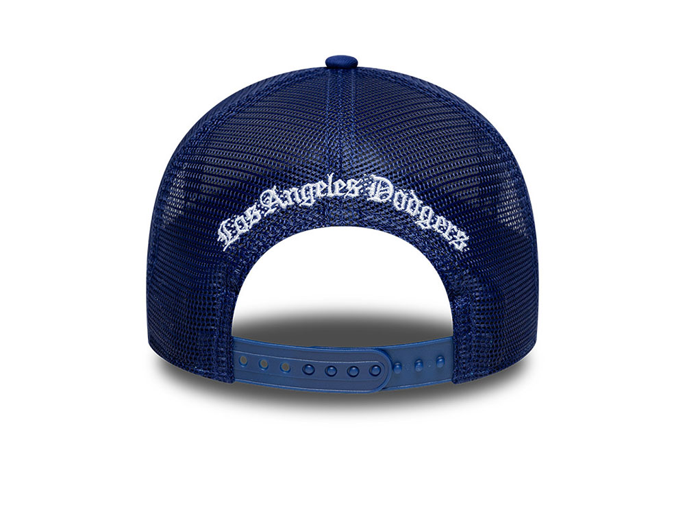 New Era Los Angeles Dodgers Wordmark Blue Prime Edition 9Forty A Frame Trucker Snapback Cap