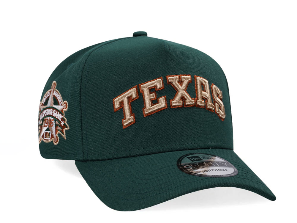 New Era Texas Rangers All Star Game 1995 Dark Green Copper Edition 9Forty A Frame Snapback Cap