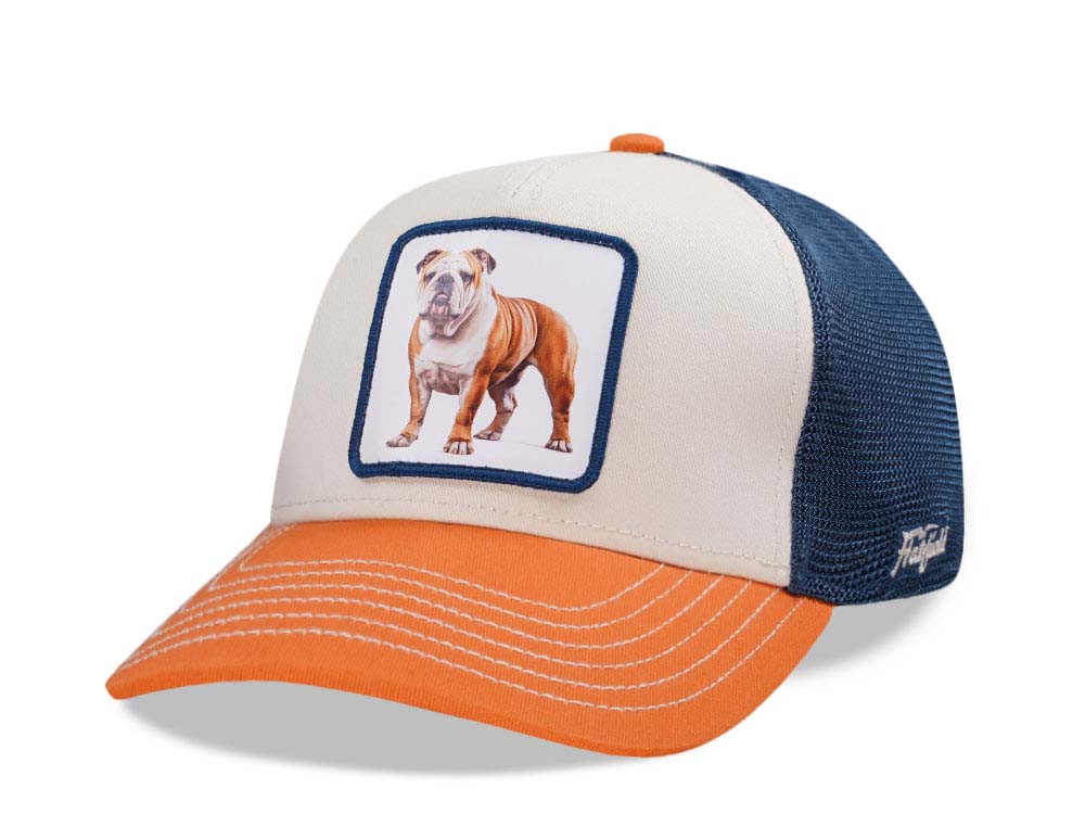 Hatfield Good Dog White Blue Trucker Snapback Cap