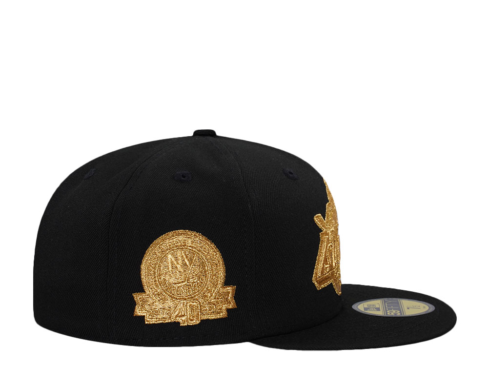 New Era New York Islanders 40th Anniversary 24K Black Prime Edition 59Fifty Fitted Cap
