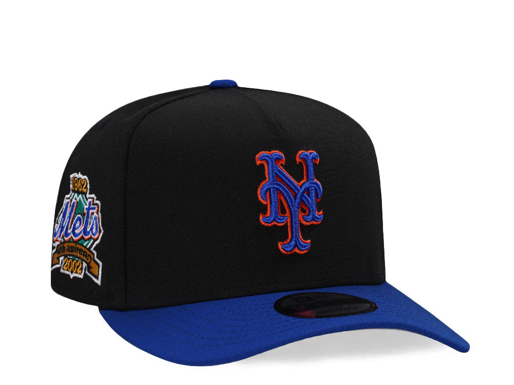 New Era New York Mets 40th Anniversary Black Two Tone Edition 9Fifty A Frame Snapback Cap