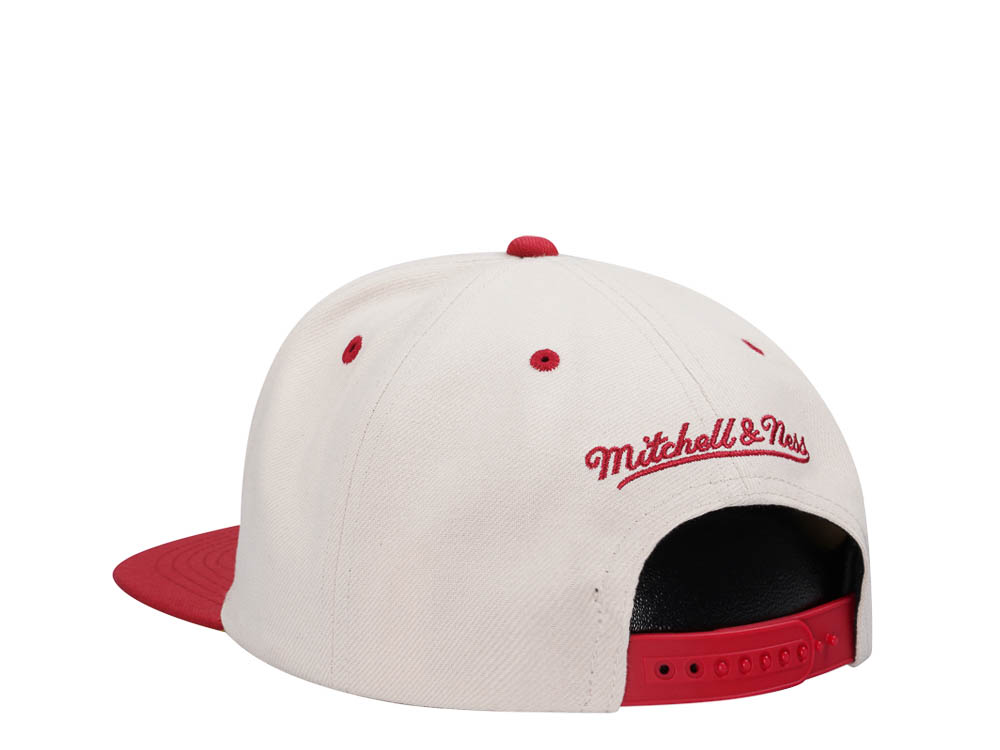 Mitchell & Ness Houston Rockets Sail Off White Two Tone Snapback Cap