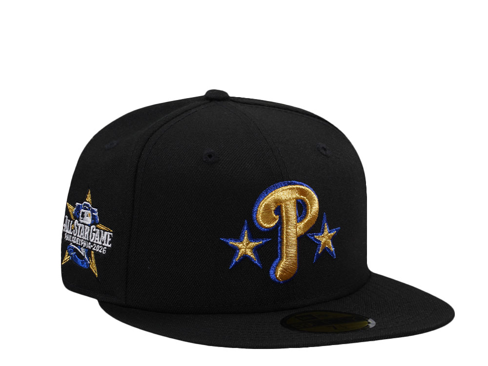 New Era Philadelphia Phillies All Star Game 2026 Metallic Black Prime Edition 59Fifty Fitted Cap