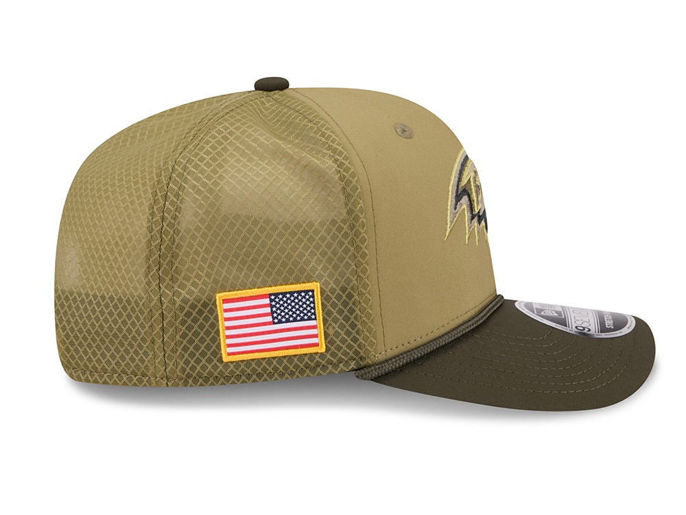 New Era Baltimore Ravens Salute To Service 2025 9Seventy Snapback Cap