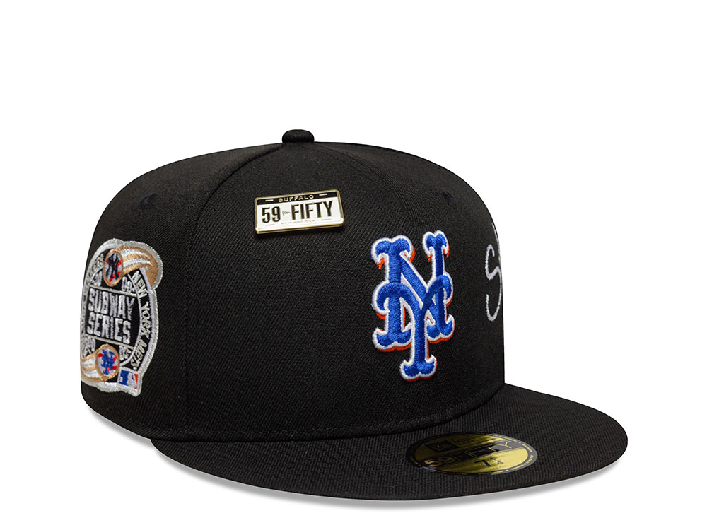 New Era New York Mets Subway Series Multi Patch Black Prime Edition 59Fifty Fitted Cap