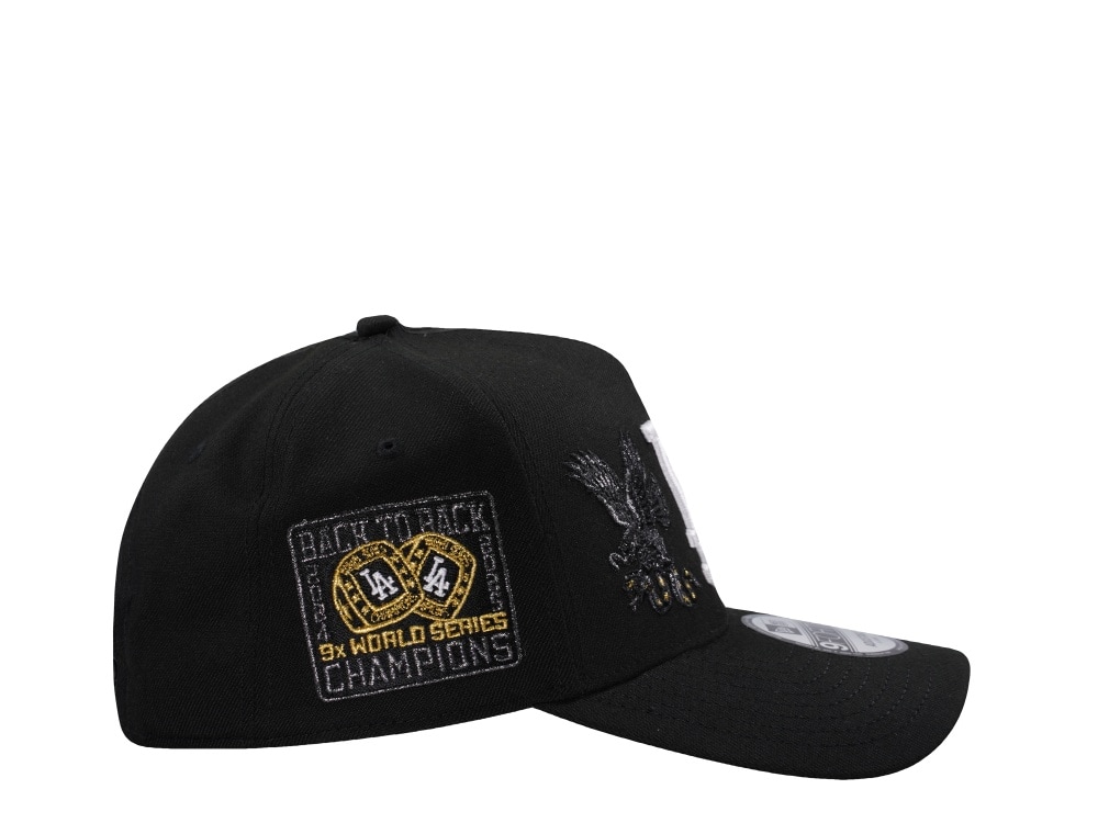 New Era Los Angeles Dodgers Back to Back Champions Eagle Black Prime Edition 9Forty A Frame Snapback Cap