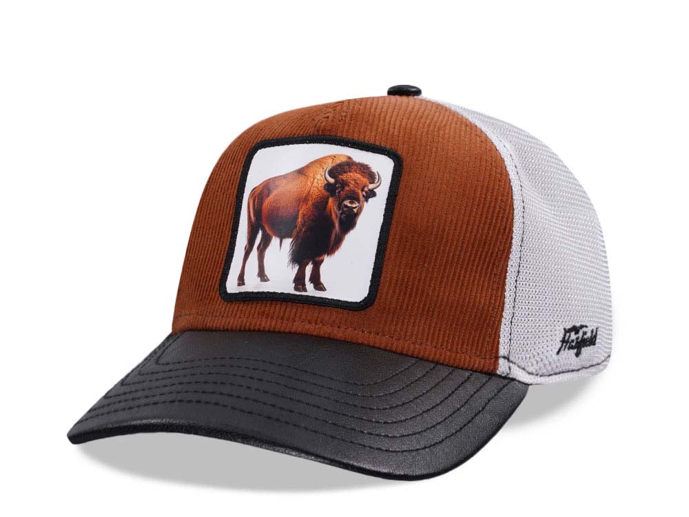 Hatfield Bison Brown White Trucker Snapback Cap