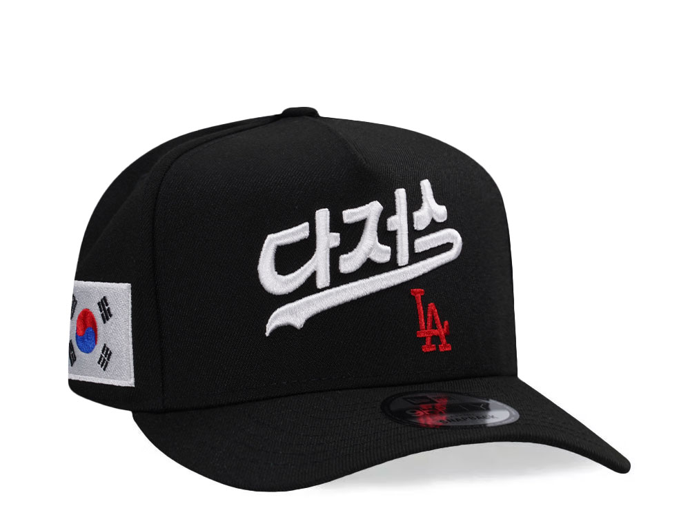 New Era Los Angeles Dodgers Korean Script Black Prime Edition 9Fifty A Frame Snapback Cap