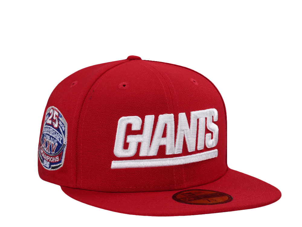 New Era New York Giants 25th Anniversary Red Prime Edition 59Fifty Fitted Cap