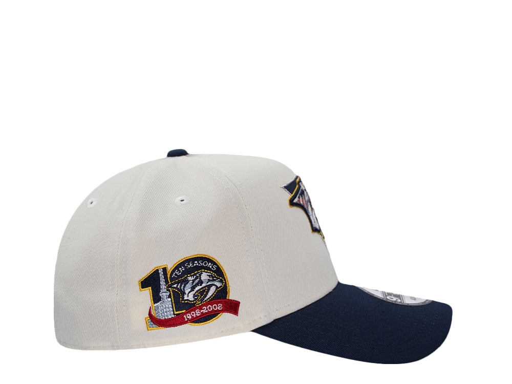 New Era Nashville Predators 10 Seasons Chrome Two Tone Edition 9Forty A Frame Snapback Cap