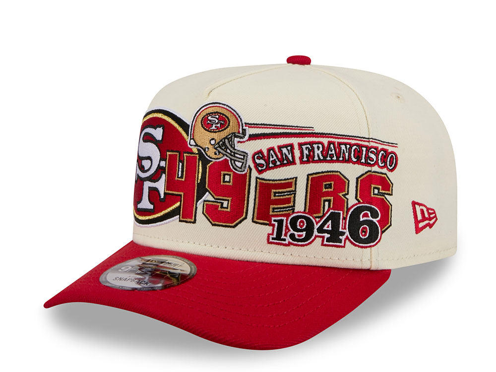 New Era San Francisco 49ers 1946 Classic Chrome Edition 9Fifty A Frame Snapback Cap