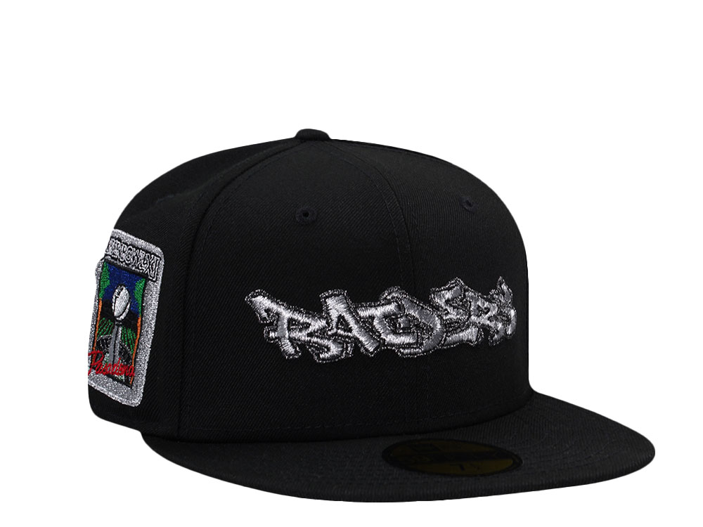 New Era Las Vegas Raiders Super Bowl XI Script Black Prime Edition 59Fifty Fitted Cap