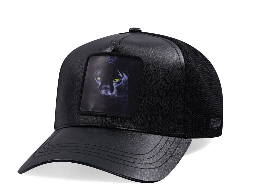 Hatfield Black Panther Black Trucker Snapback Cap