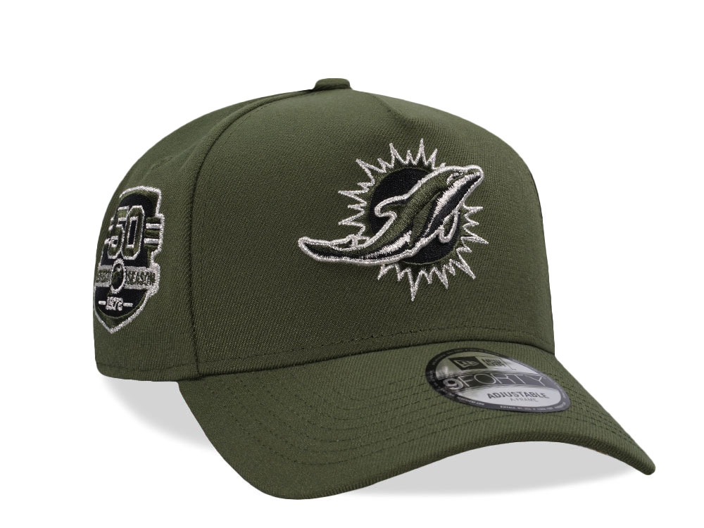 New Era Miami Dolphins 50 Perfect Season Green Realtree Edition 9Forty A Frame Snapback Cap