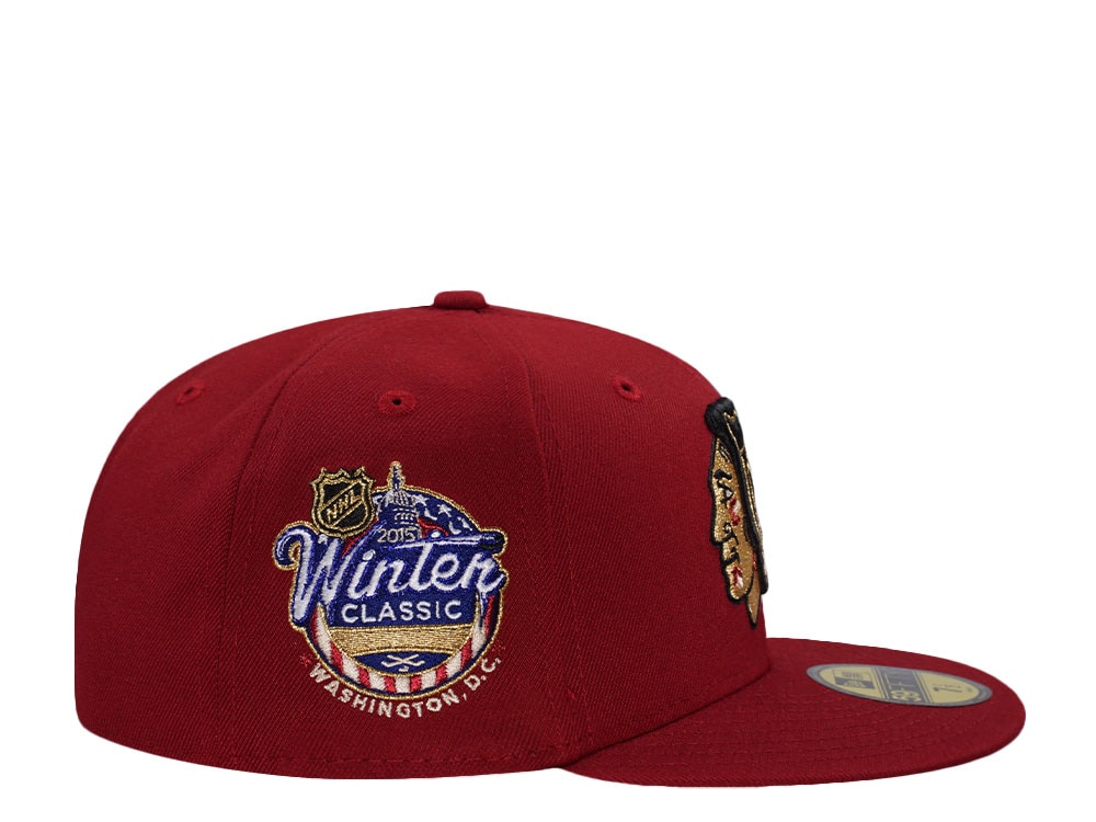 New Era Chicago Blackhawks Winter Classic 2015 Red Prime Edition 59Fifty Fitted Cap