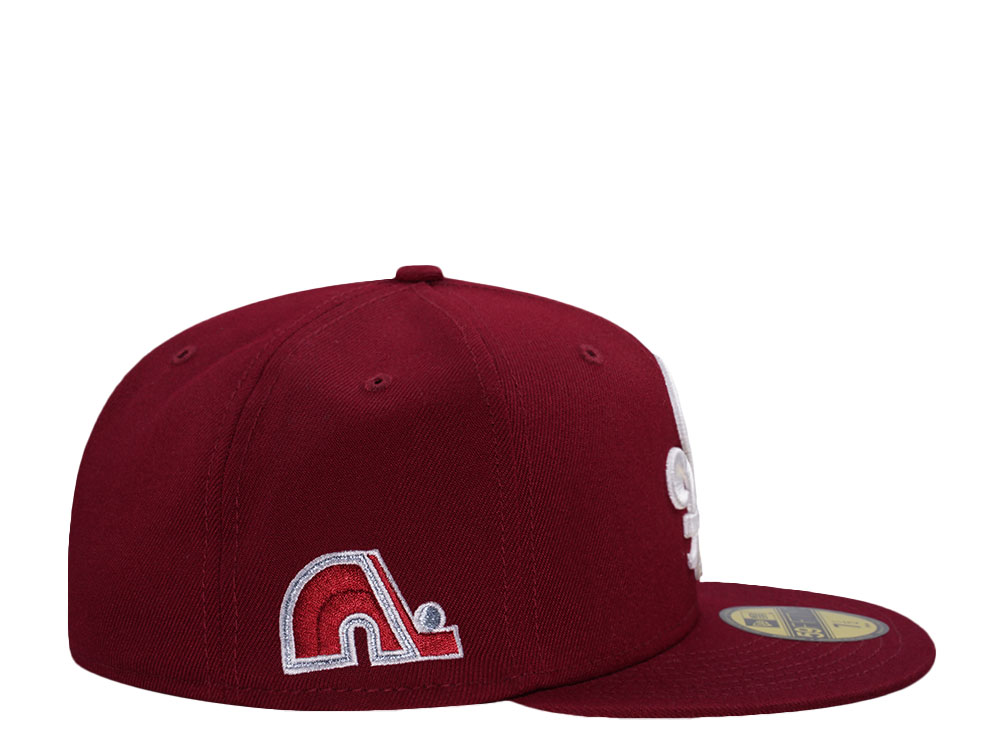 New Era Quebec Nordiques Smooth Red Throwback Edition 59Fifty Fitted Cap