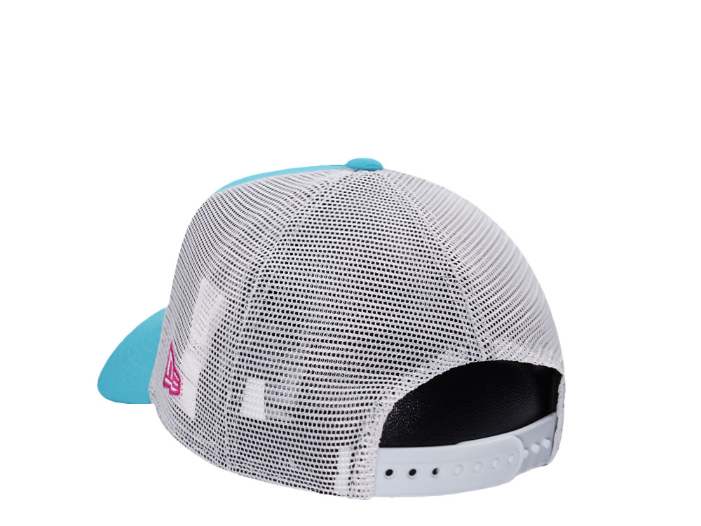 New Era Miami Heat Teal Summer Trucker Edition 9Forty A Frame Snapback Cap