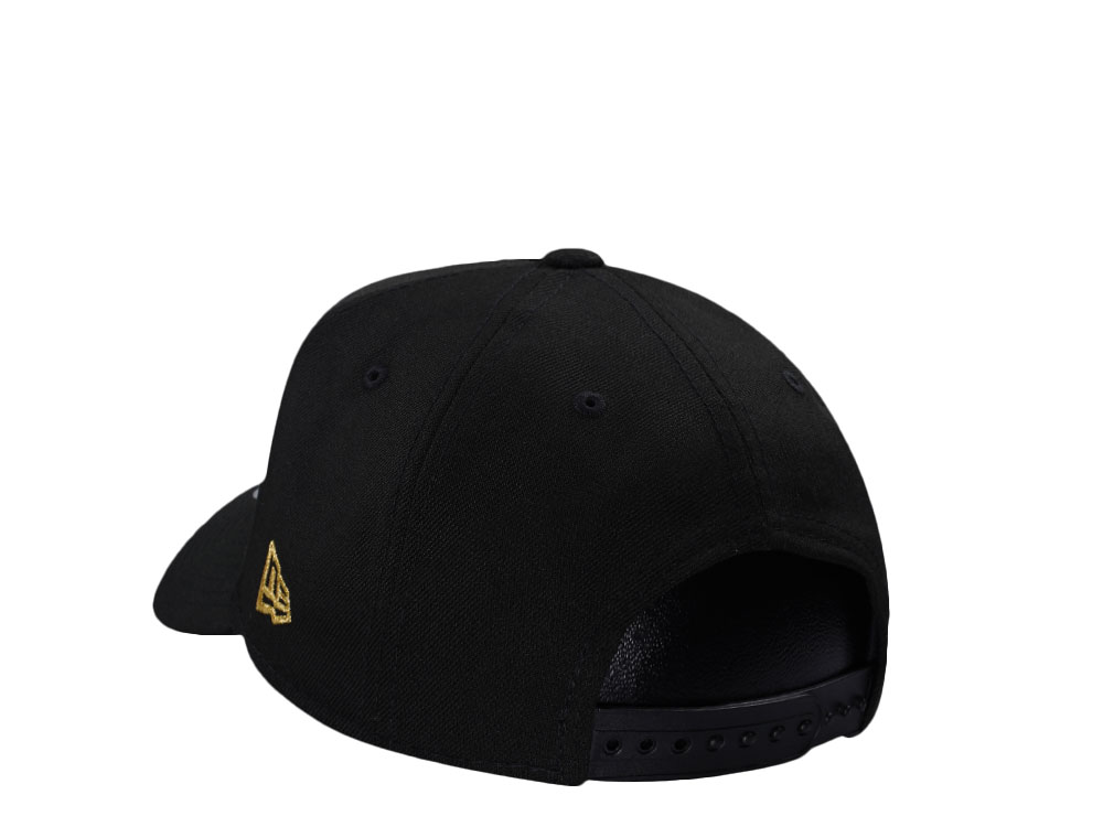 New Era Mexico Aztec Skull Warrior Metallic Black Prime Edition 9Forty A Frame Snapback Cap