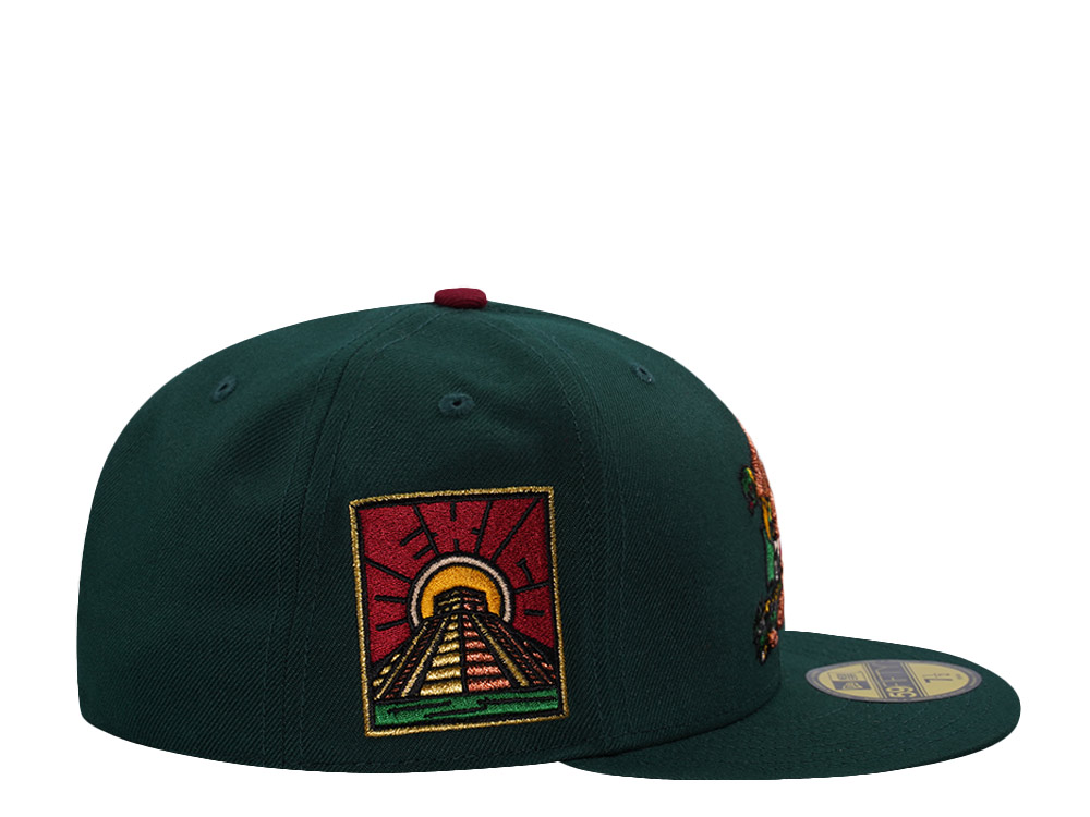 New Era Mexico Eagle Temple Dark Green Prime Edition 59Fifty Fitted Cap