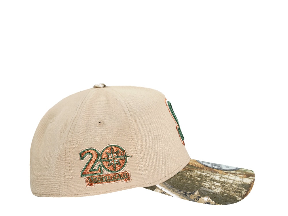 New Era Seattle Mariners 20th Anniversary Camel Realtree Two Tone Edition 9Forty Snapback Cap