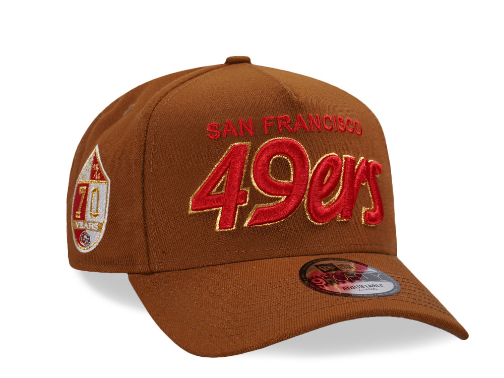 New Era San Francisco 49ers 70 Years Bourbon Prime Edition 9Forty A Frame Snapback Cap