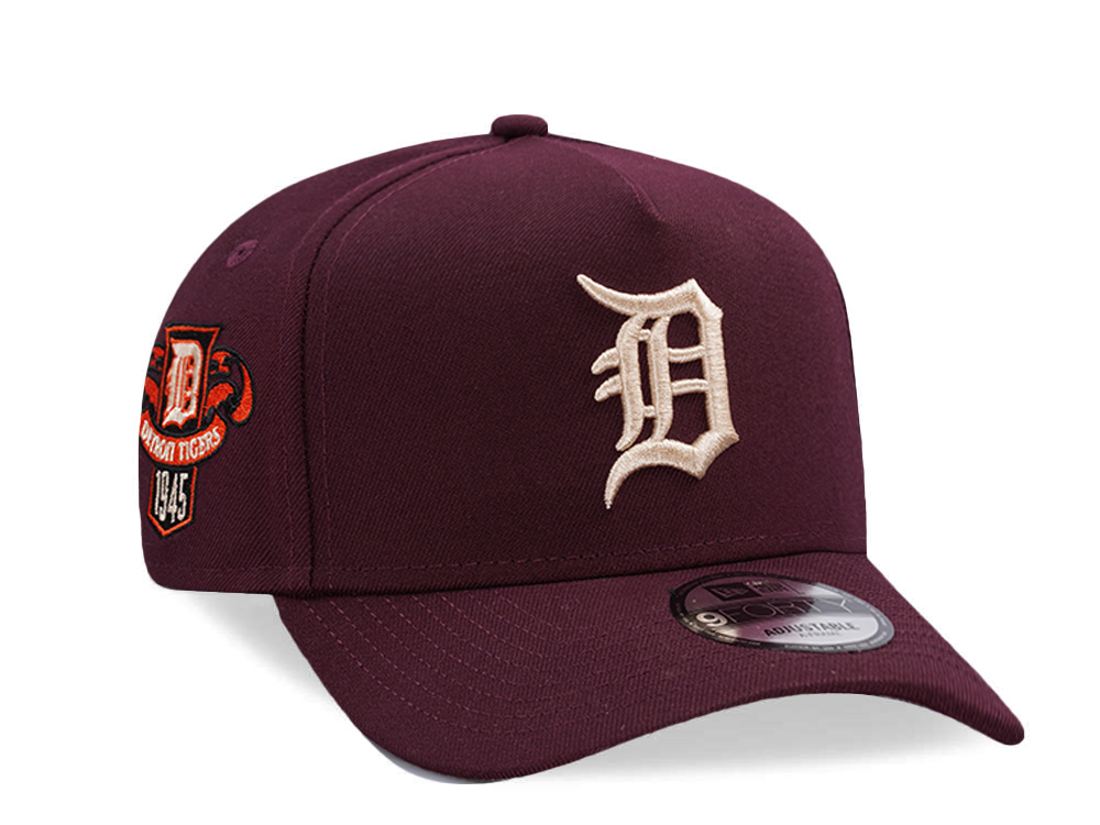 New Era Detroit Tigers World Series Champions 1945 Maroon Prime Edition 9Forty A Frame Snapback Cap