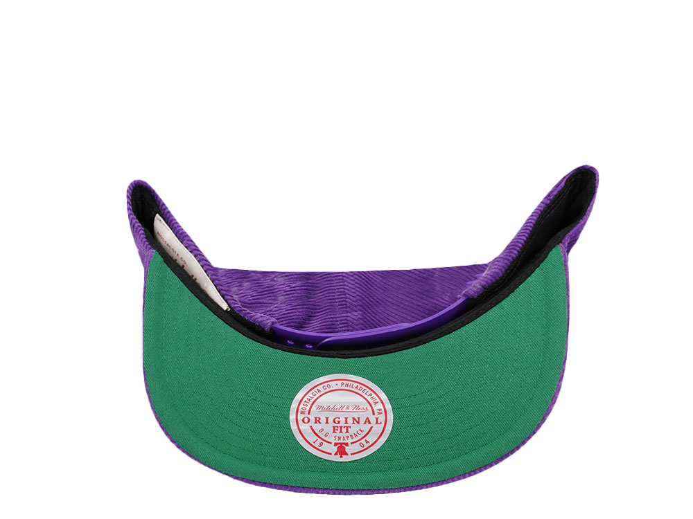 Mitchell & Ness Utah Jazz Purple Cord Hardwood Classic Snapback Cap