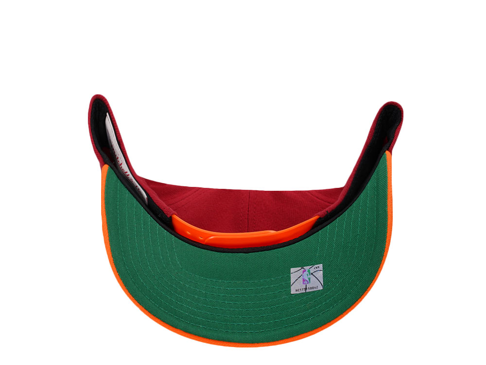 Mitchell & Ness Miami Heat Two Tone Pro Crown Fit Snapback Cap