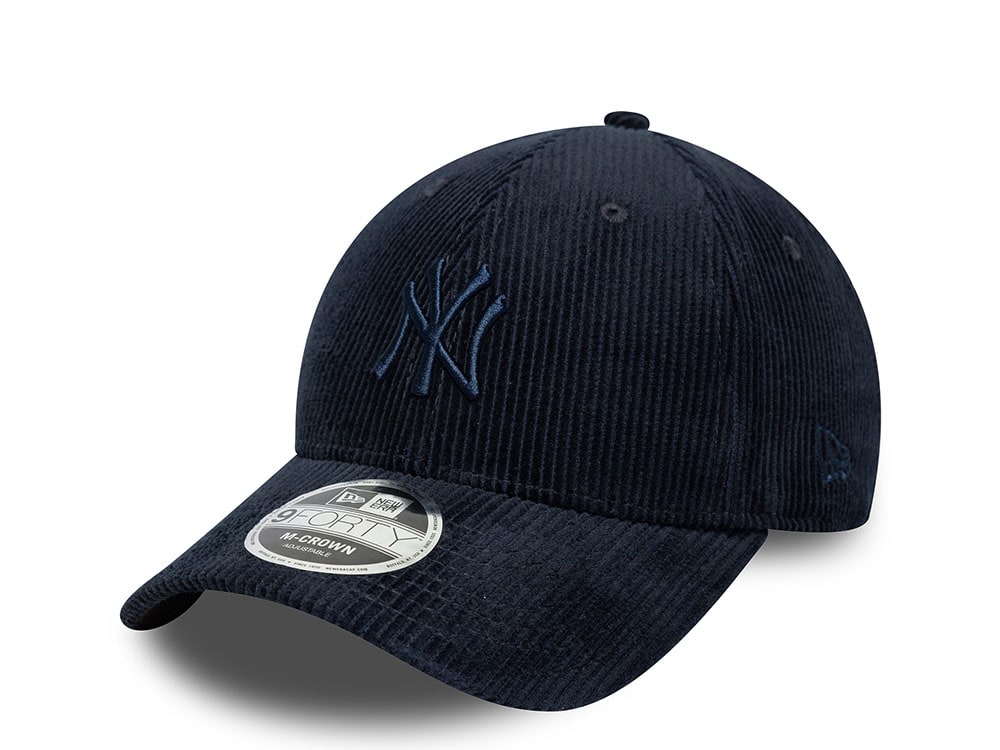 New Era New York Yankees Navy Corduroy 9Forty M Crown Strapback Cap