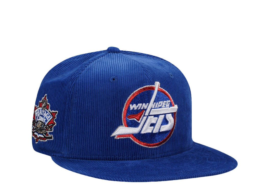 New Era Winnipeg Jets Heritage Classic Blue Corduroy Throwback Edition 59Fifty Fitted Cap
